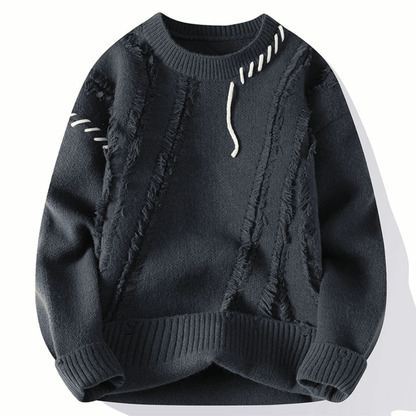 Strickpullover | Winter | Rundhalsausschnitt | Grobstrickpullover | Herren-Strickwaren-Chaps Herrenmode