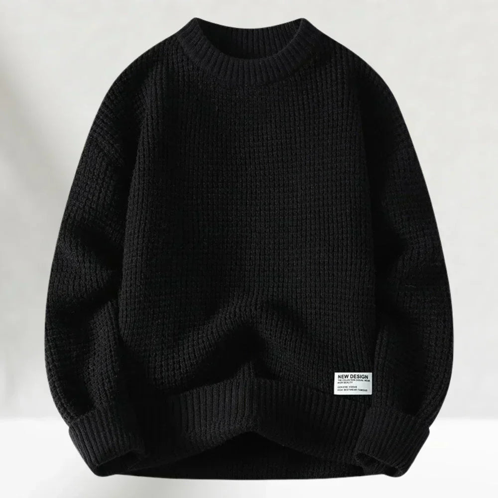 Herren Strickpullover Locker Rundhals Bequem - BerlinGlamour