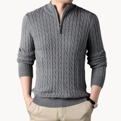 Strickpullover – Kurzer Reißverschluss am Hals und schnelle Luftstromkontrolle 1