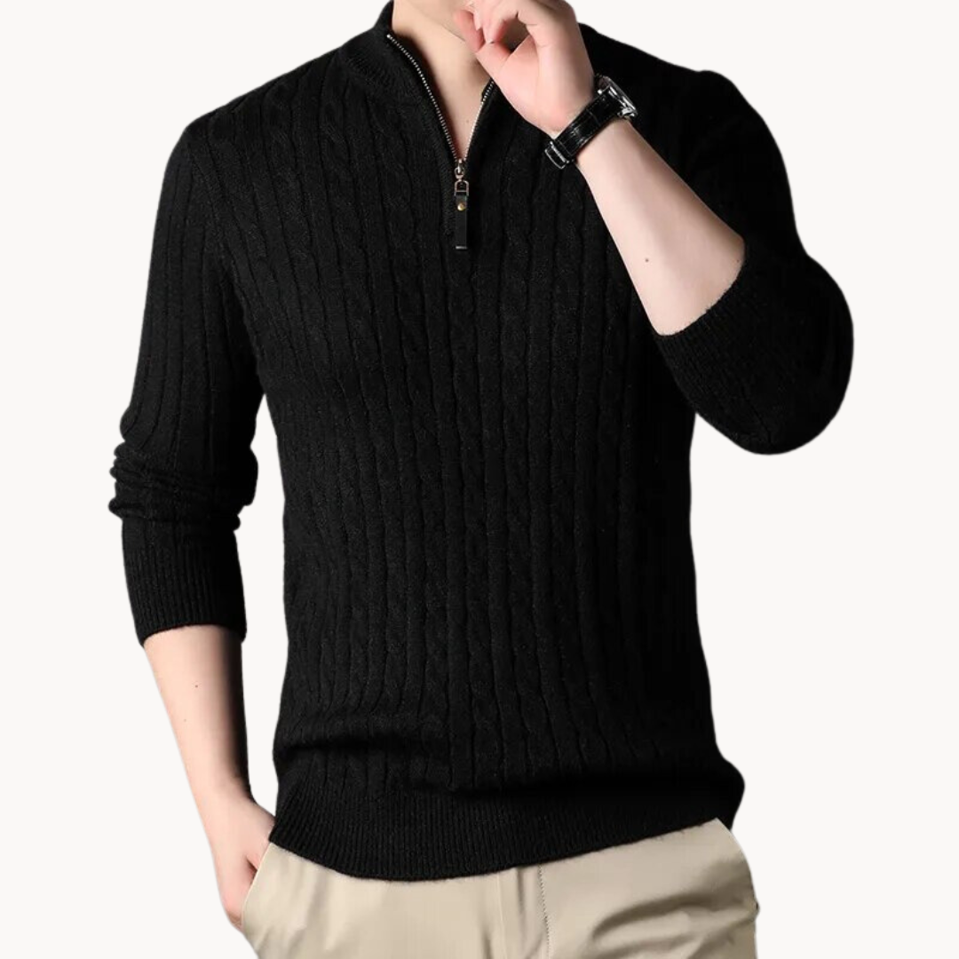 Strickpullover – Kurzer Reißverschluss am Hals und schnelle Luftstromkontrolle 3