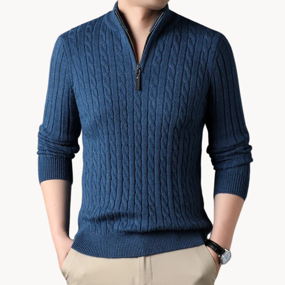 Strickpullover – Kurzer Reißverschluss am Hals und schnelle Luftstromkontrolle 4