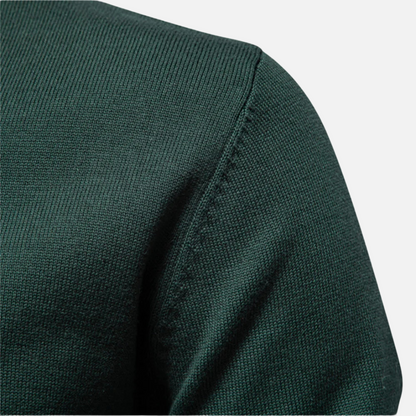 Strickpullover – Viertelreißverschluss am Hals und glatte Lagenpassform 3