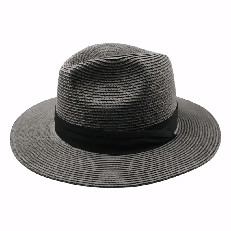 Strohhut – Sonnenhut aus Korbgeflecht für Männer für den Sommer-Grau-S (52-54.5 cm)-Chaps Herrenmode