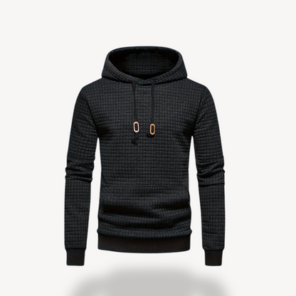 Strukturierter Herren-Hoodie aus Polyesterstrick | Loravelle 0