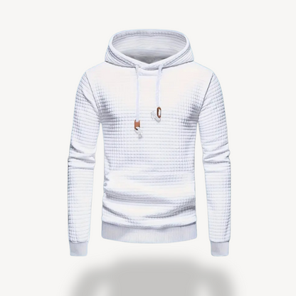 Strukturierter Herren-Hoodie aus Polyesterstrick | Loravelle 3