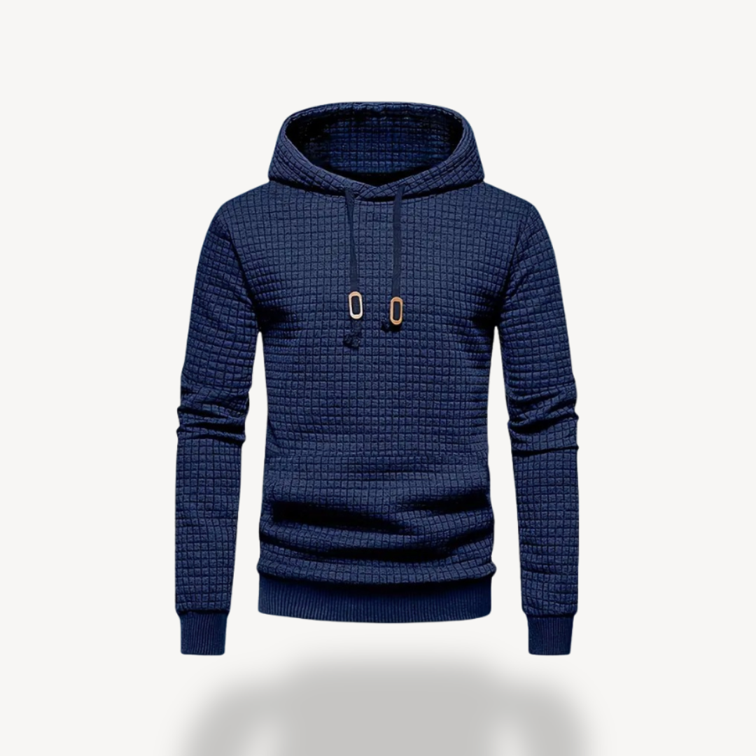 Strukturierter Herren-Hoodie aus Polyesterstrick | Loravelle 5
