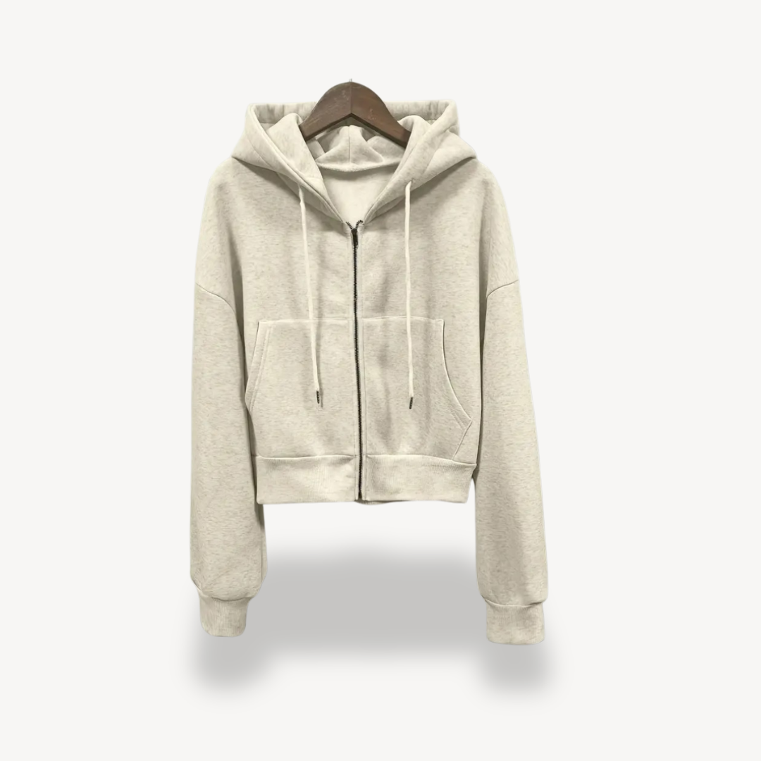 Strukturiertes Damen-Sweatshirt aus Polyester | Loravelle 0