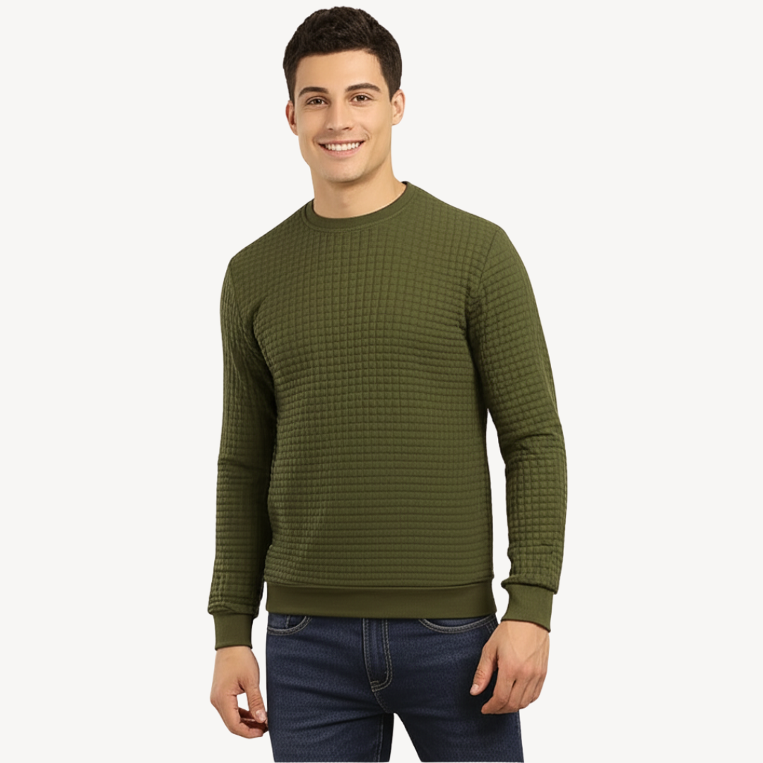 Strukturiertes Strick-Sweatshirt für Herren | Loravelle 1
