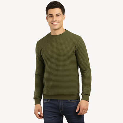 Strukturiertes Strick-Sweatshirt für Herren | Loravelle 1