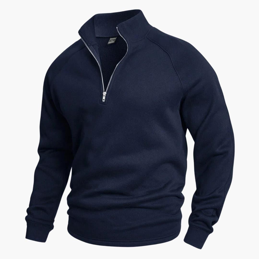 Stylischer Halfzip Strickpullover für Herren 3