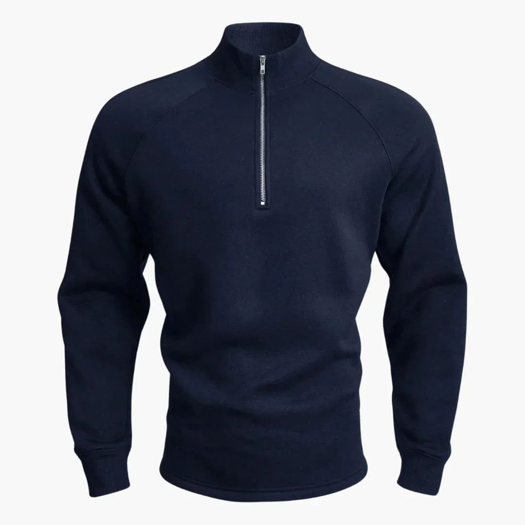 Stylischer Halfzip Strickpullover für Herren 4
