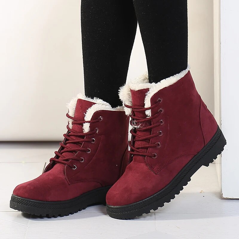 Damen Stiefeletten Warm Gefüttert Winterstiefel - BerlinGlamour