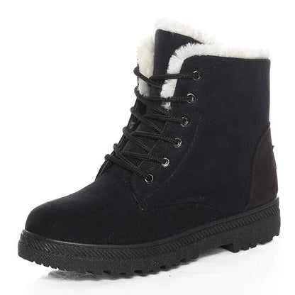 Damen Stiefeletten Warm Gefüttert Winterstiefel
