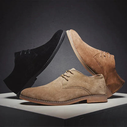 Herren Schnürschuhe Minimalistisch Frühling Schwarz