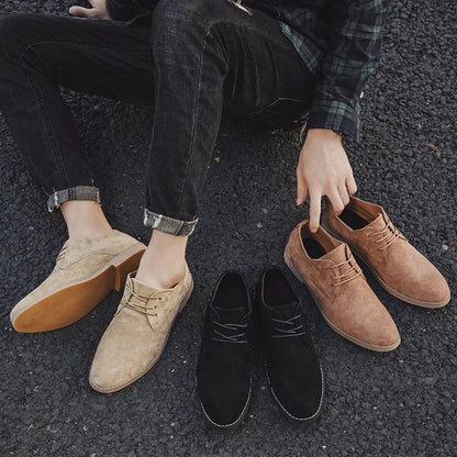 Herren Schnürschuhe Minimalistisch Frühling Schwarz