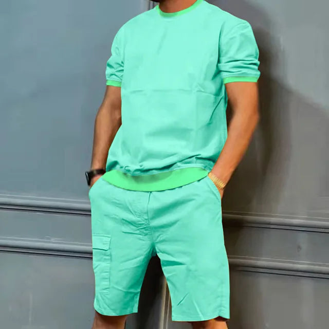 Herren Freizeit Set Bequem Stilvoll Casual