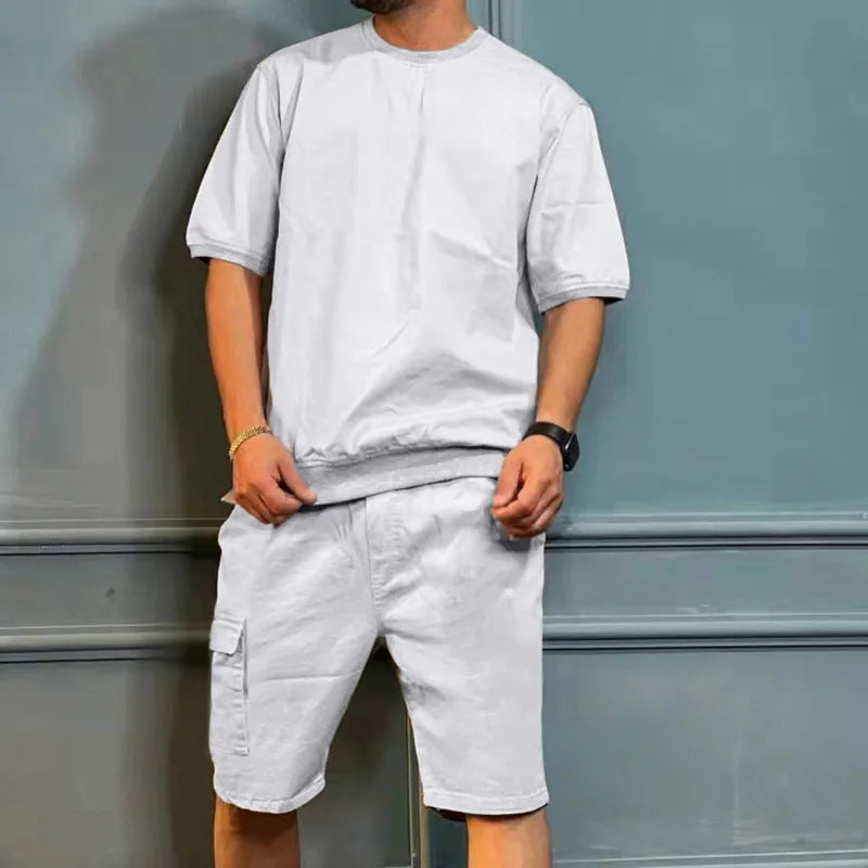 Herren Freizeit Set Bequem Stilvoll Casual