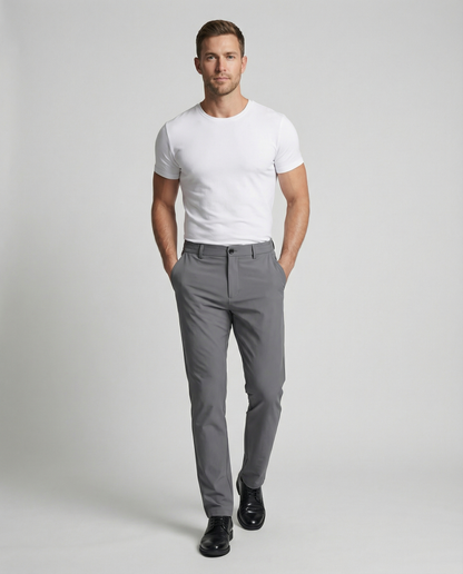 Herren Hose Elegant Slim Fit Schwarz