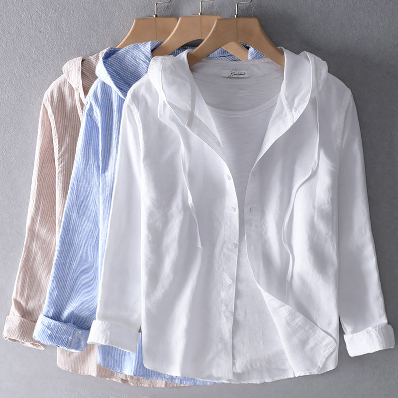 Herren Leinenbluse Atmungsaktiv Bequem Sommer - BerlinGlamour
