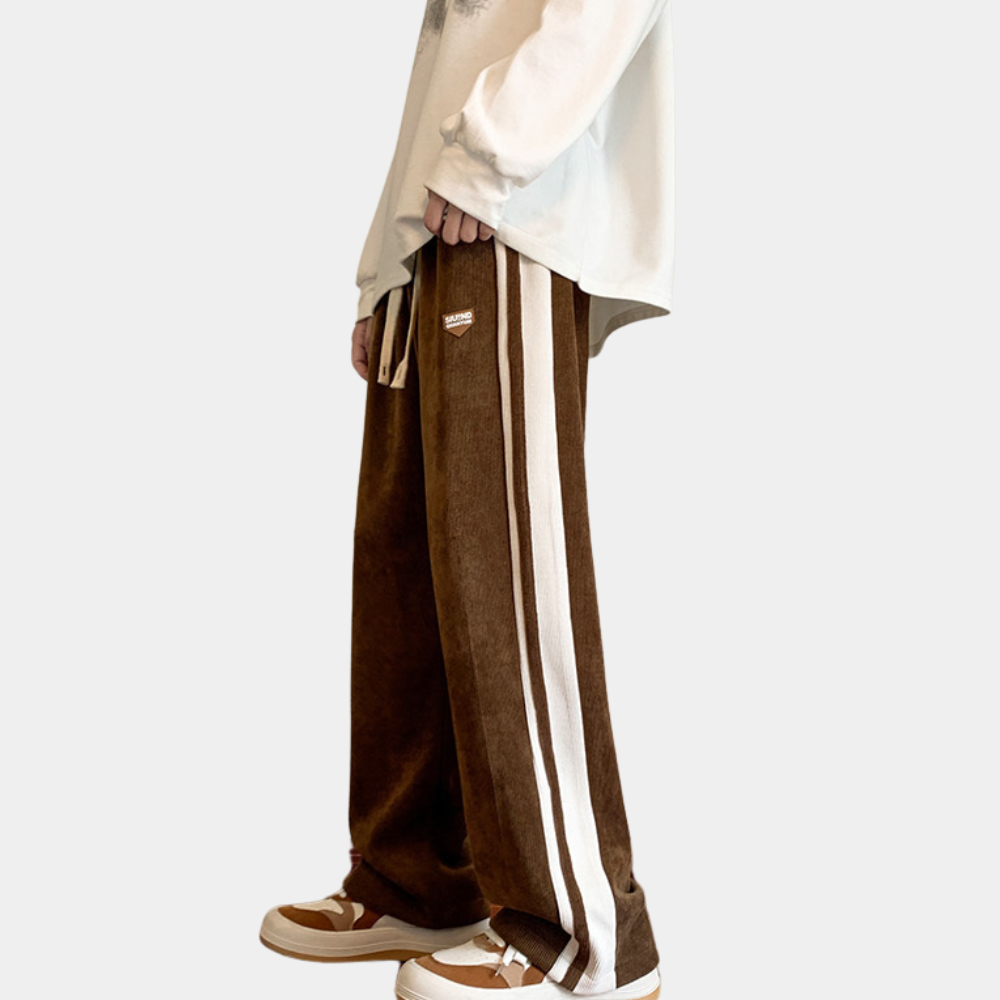 Herren Jogger Bequem Gestreift Locker - BerlinGlamour