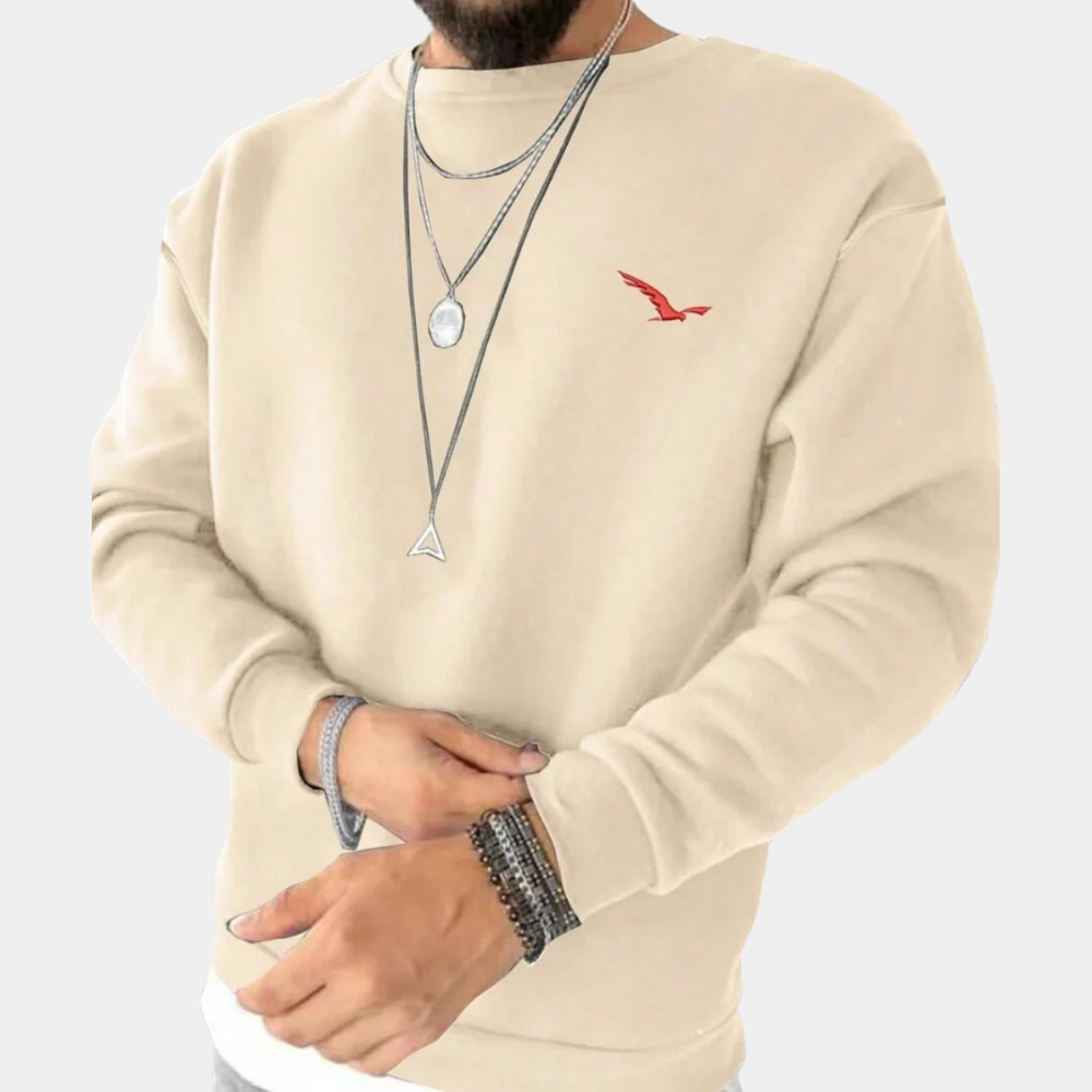 Bequemes Herren Sweatshirt Rundhals Pullover - BerlinGlamour