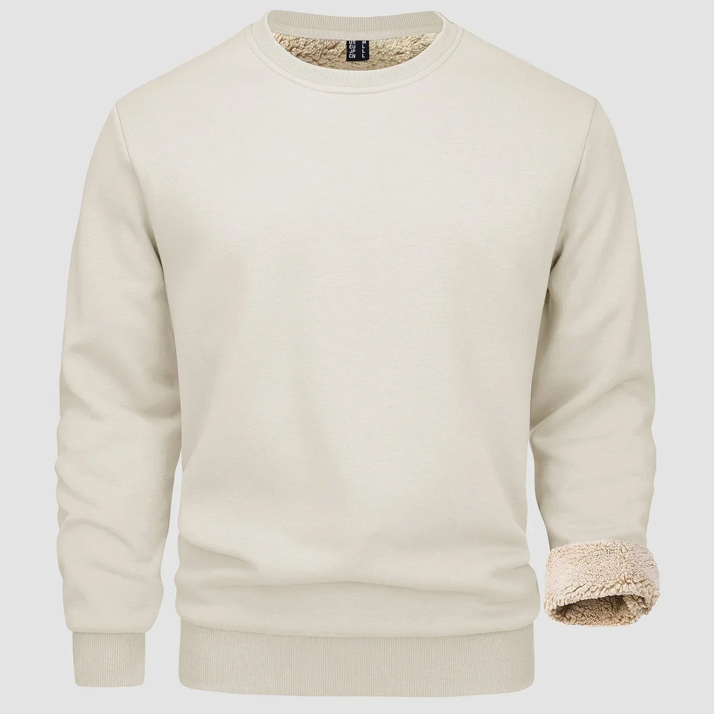 Herren Sweatshirt Fleece Warm Winterpullover Rundhals - BerlinGlamour