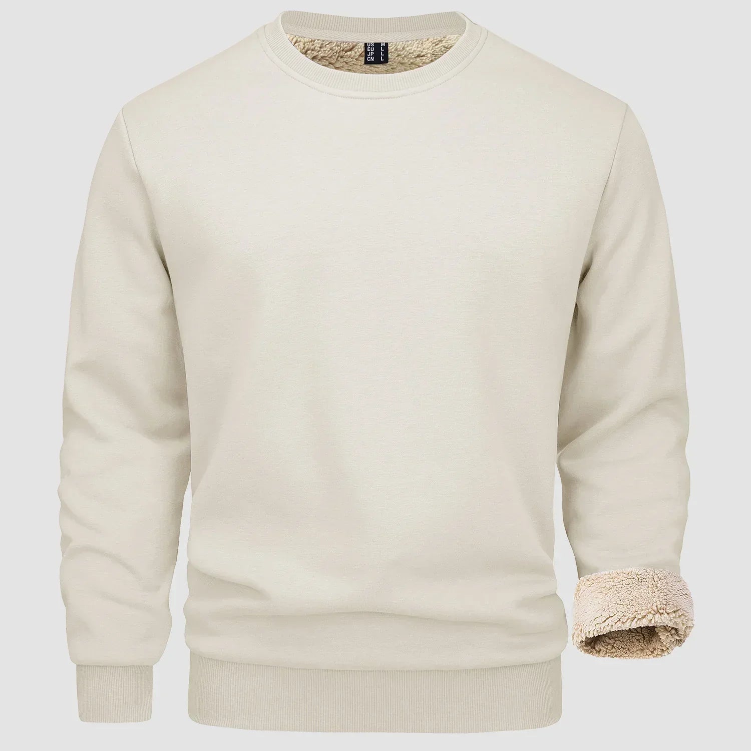 Herren Sweatshirt Fleece Warm Winterpullover Rundhals - BerlinGlamour