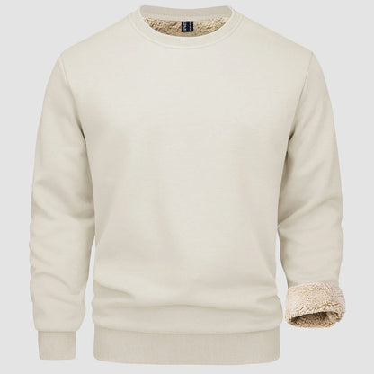 Herren Sweatshirt Fleece Warm Winterpullover Rundhals - BerlinGlamour