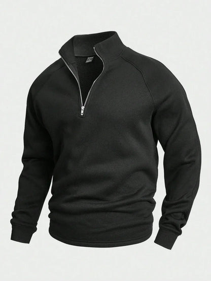 Herren Sweatshirt Viertelreißverschluss Warm - BerlinGlamour