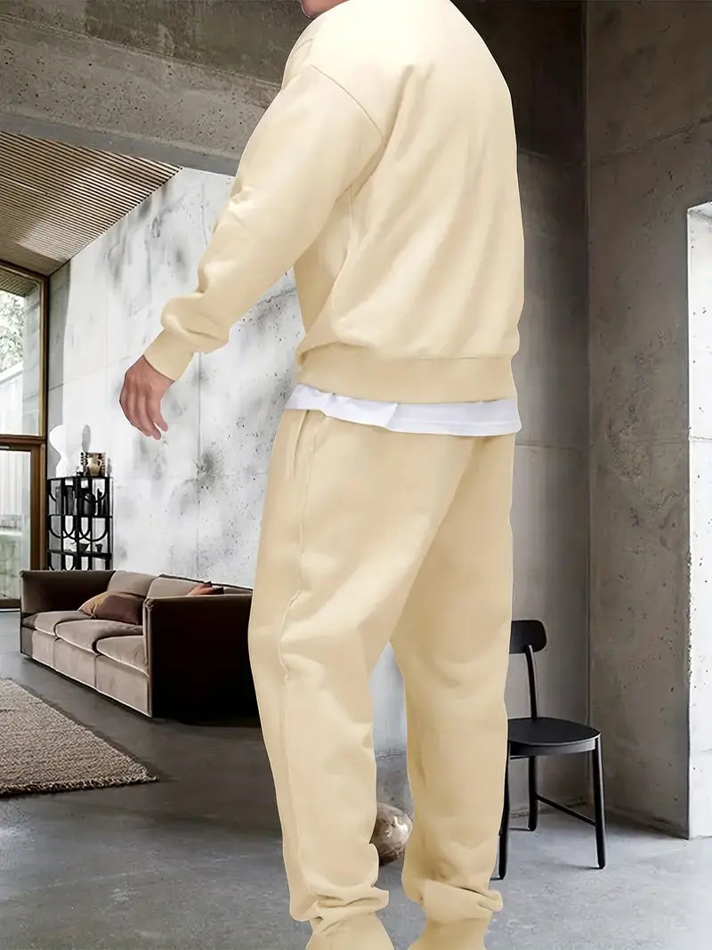 Sweatshirt- und Jogginghosen-Set | Kordelzug | Zweiteilig | Sweatshirt-Set | Jogginganzüge für Herren-Chaps Herrenmode