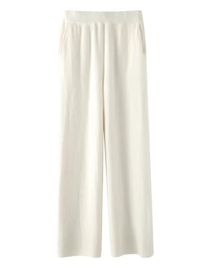 Elegante Frauenhose mit hoher Taille und weitem Bein