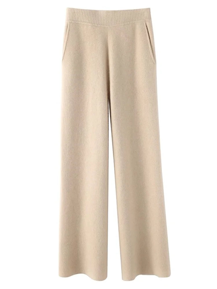 Elegante Frauenhose mit hoher Taille und weitem Bein - BerlinGlamour