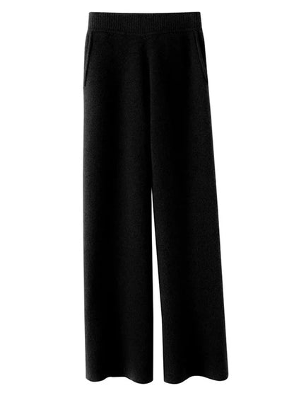 Elegante Frauenhose mit hoher Taille und weitem Bein