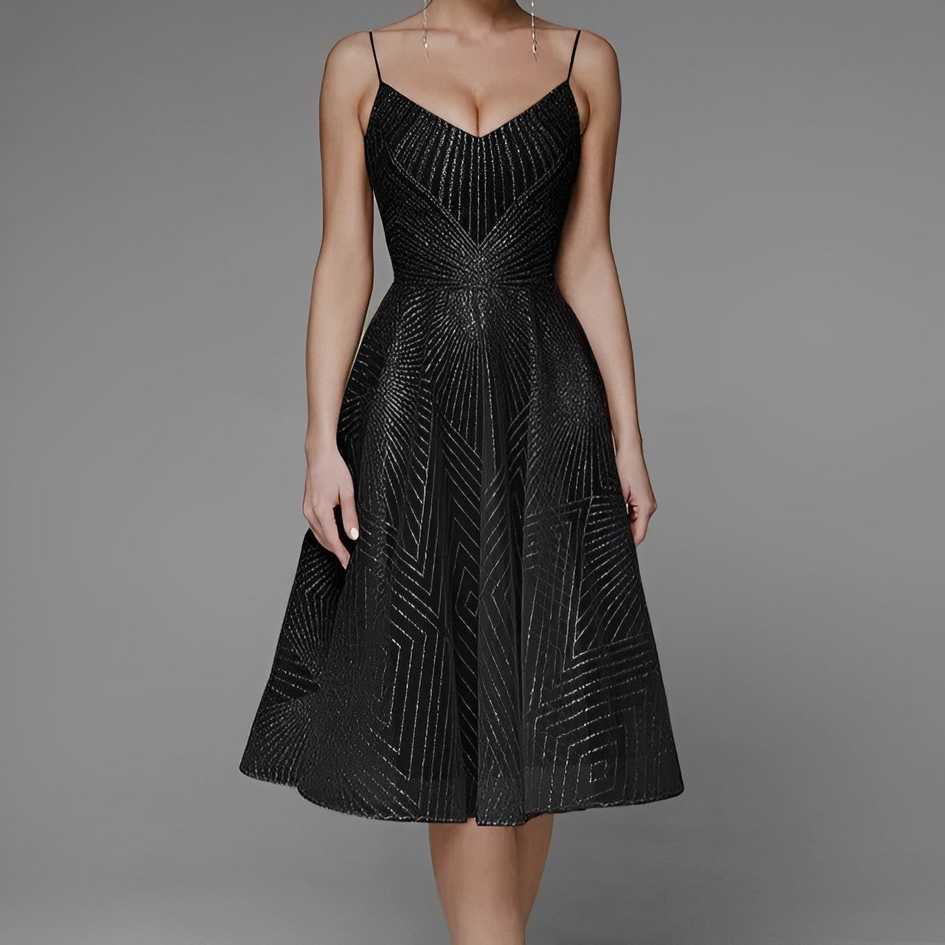 Symmetrisches Abendkleid