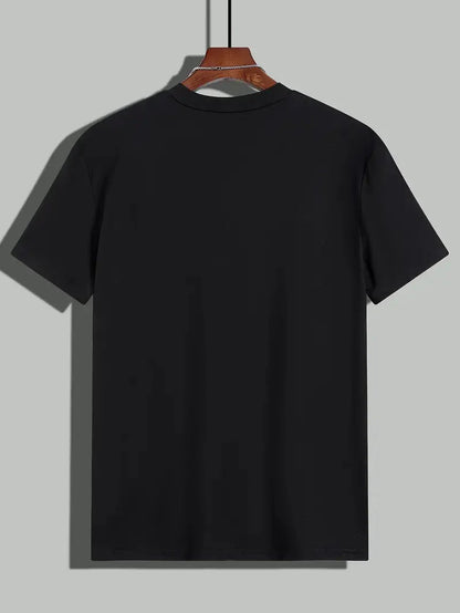 T-Shirt - Casual - Kurze Ärmel - T-Shirt mit Rundhalsausschnitt - Herrenhemden-Chaps Herrenmode