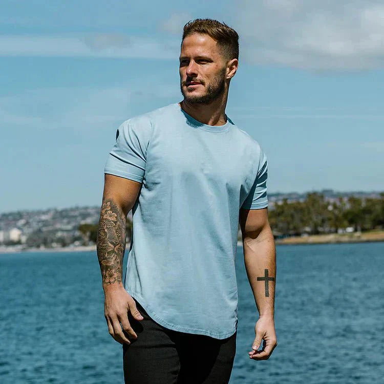 Herren T-Shirt Slim Fit Rundhals Sportlich - BerlinGlamour