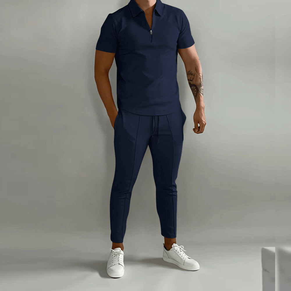 Männer Set: T-Shirt und Jogginghose Zweiteilig Baumwolle - BerlinGlamour