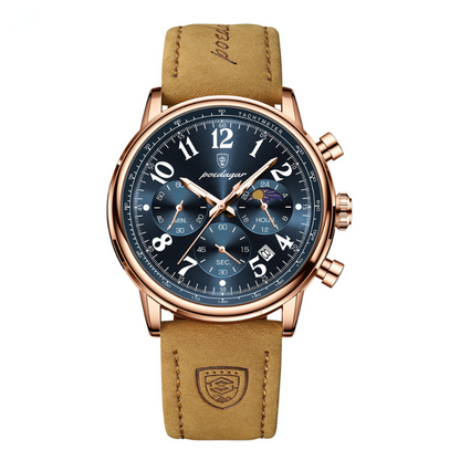 Herrenuhr Lederarmband Elegante Quarz