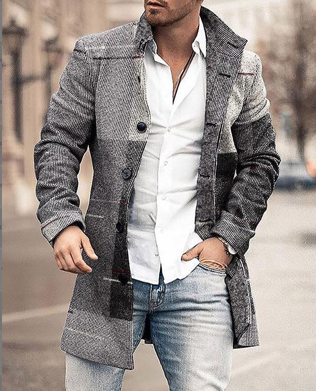 Herren Winterjacke Warm Isoliert Mit Kragen