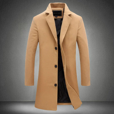 Herren Wintermantel Lang Formal Warm