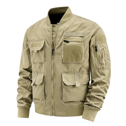 Herren Cargo Jacke Multifunktionell Mit Vielen Taschen
