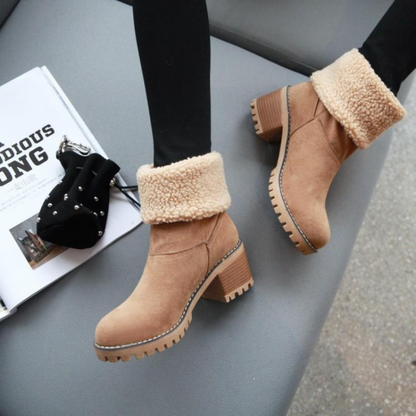 Damenstiefel Warm Gefüttert Winterstiefel Schneesicher