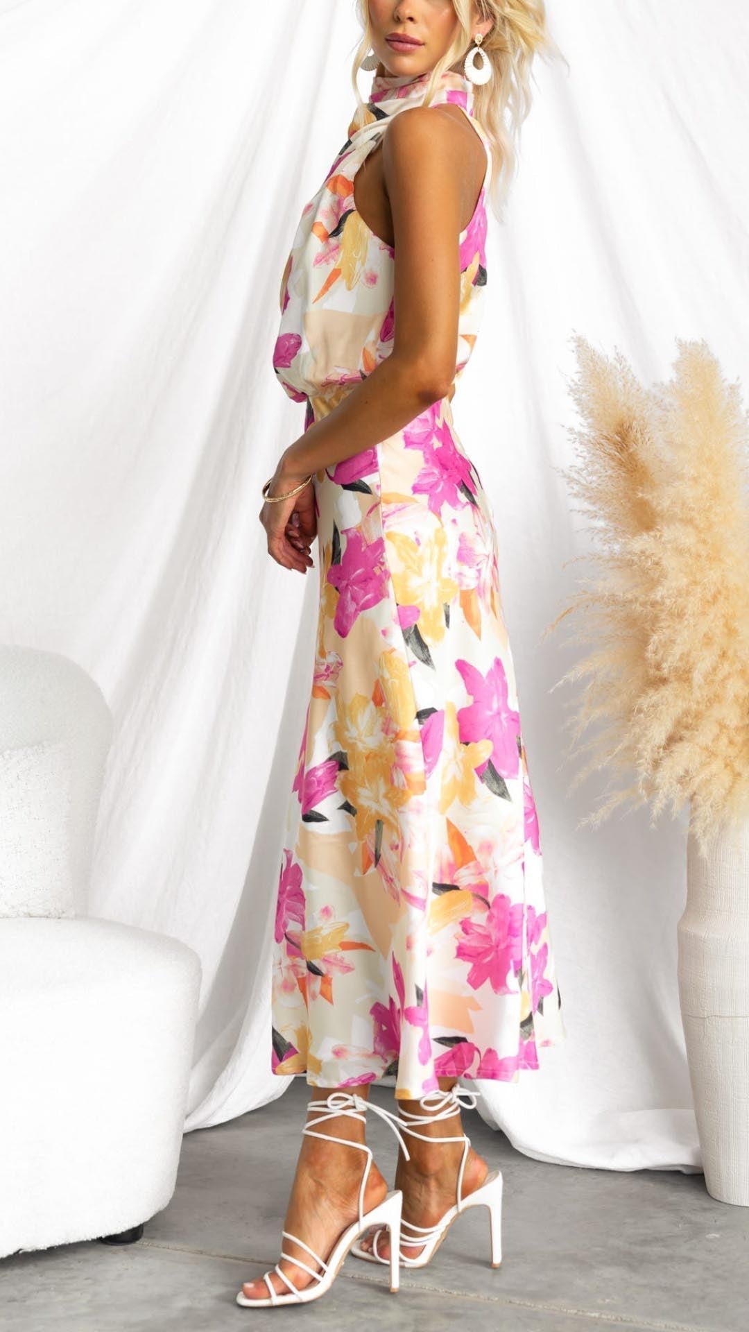 Damenkleid Hochzeitsgast Halterneck Elegant