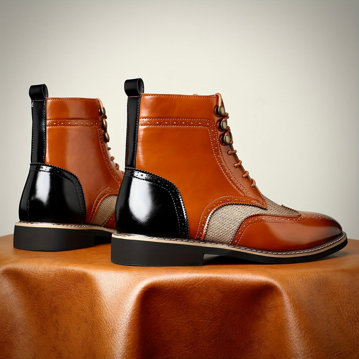 Herren Lederstiefel Oxford Elegante Schwarz Lederschuhe - BerlinGlamour