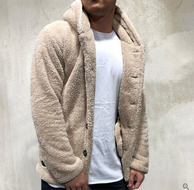 Herren Fleece Pullover Kapuzenjacke Warm