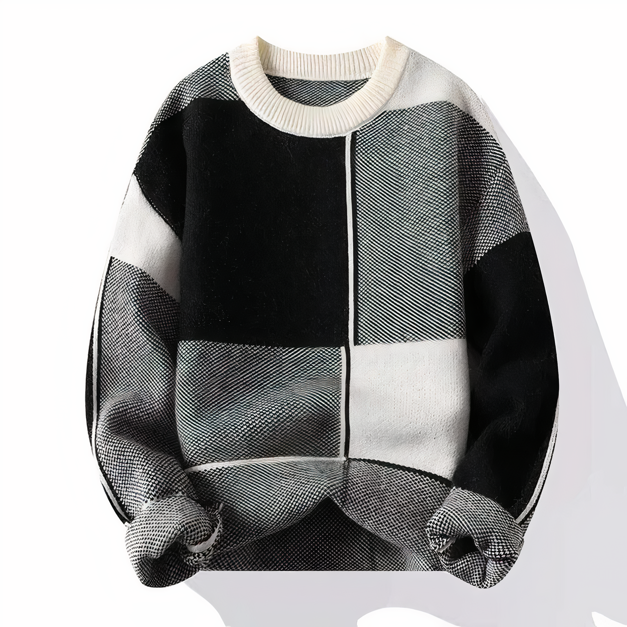 Männer Pullover Karo Modern Trendig - BerlinGlamour
