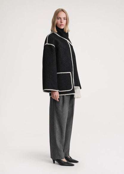 Luxus Winterjacke mit Schal Damen