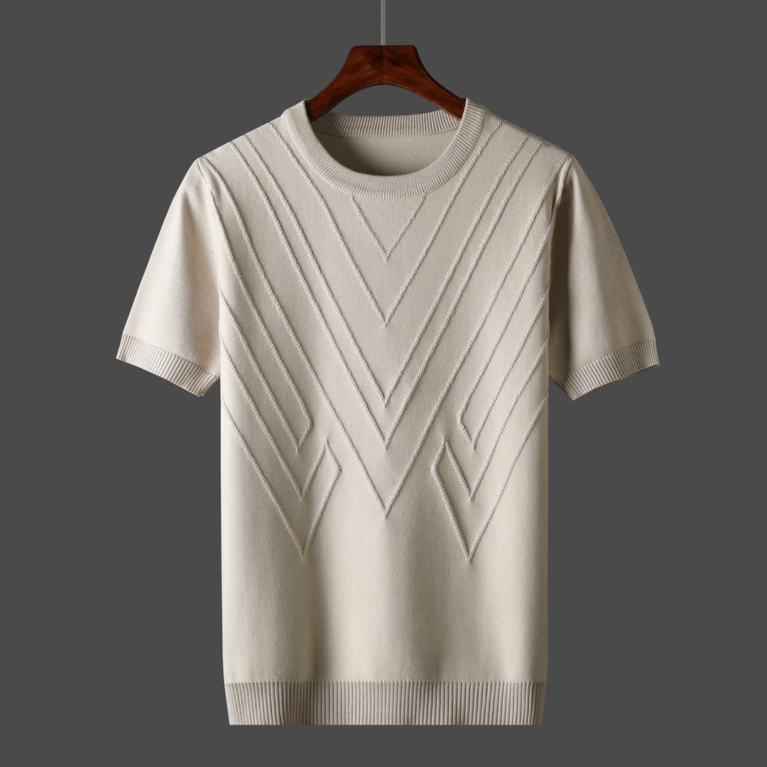 Baumwoll-T-Shirt Herren Stilvoll Modern Slimfit