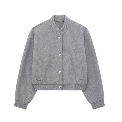 Avelena Cropped Bomber Jacket