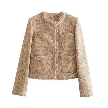 Elegante Damenjacke Baumwolle mit Taschen